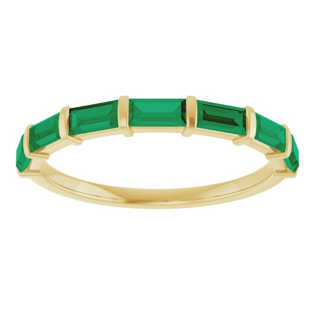 Natural Green Emerald | Straight baguette | 4 x 2mm | Lab-Grown Green Emerald | Straight baguette | 4 x 2mm