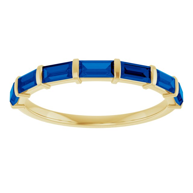 Natural Blue Sapphire | Straight baguette | 4 x 2mm | Lab-Grown Blue Sapphire | Straight baguette | 4 x 2mm
