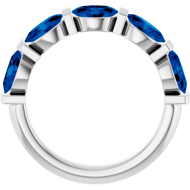 Natural Blue Sapphire | Oval | 6 x 4mm | Lab-Grown Blue Sapphire | Oval | 6 x 4mm