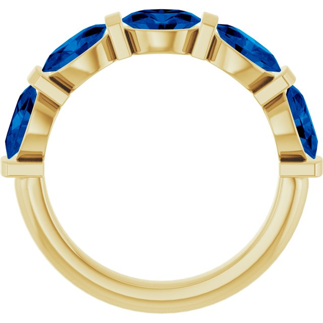 Natural Blue Sapphire | Oval | 6 x 4mm | Lab-Grown Blue Sapphire | Oval | 6 x 4mm