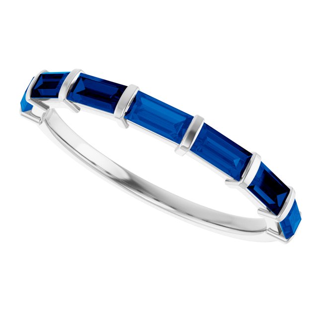 Natural Blue Sapphire | Straight baguette | 4 x 2mm | Lab-Grown Blue Sapphire | Straight baguette | 4 x 2mm