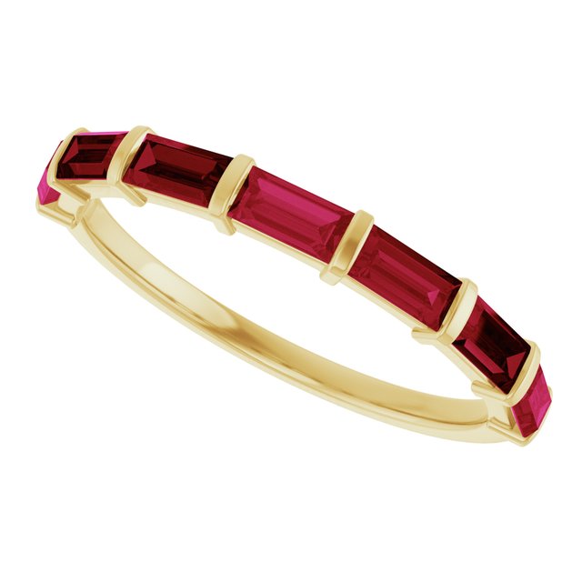 Natural Red Ruby | Straight baguette | 4 x 2mm | Lab-Grown Red Ruby | Straight baguette | 4 x 2mm