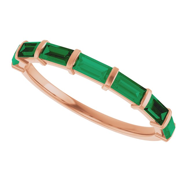 Natural Green Emerald | Straight baguette | 4 x 2mm | Lab-Grown Green Emerald | Straight baguette | 4 x 2mm