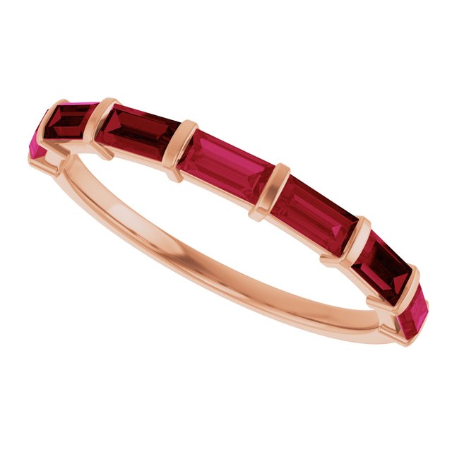 Natural Red Ruby | Straight baguette | 4 x 2mm | Lab-Grown Red Ruby | Straight baguette | 4 x 2mm
