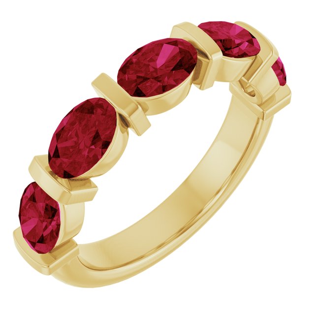 Lab-Grown Red Ruby | Oval | 6 x 4mm | Natural Red Ruby | Oval | 6 x 4mm