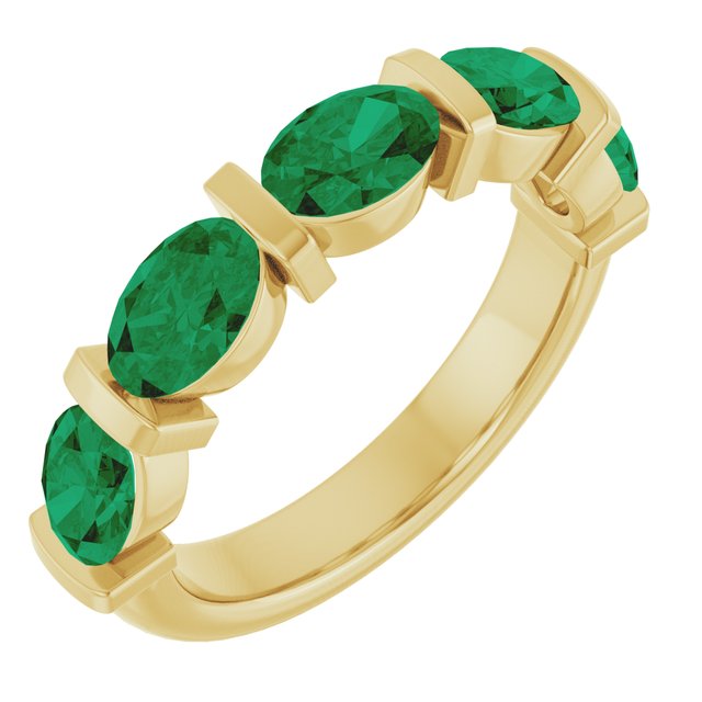 Lab-Grown Green Emerald | Oval | 6 x 4mm | Natural Green Emerald | Oval | 6 x 4mm