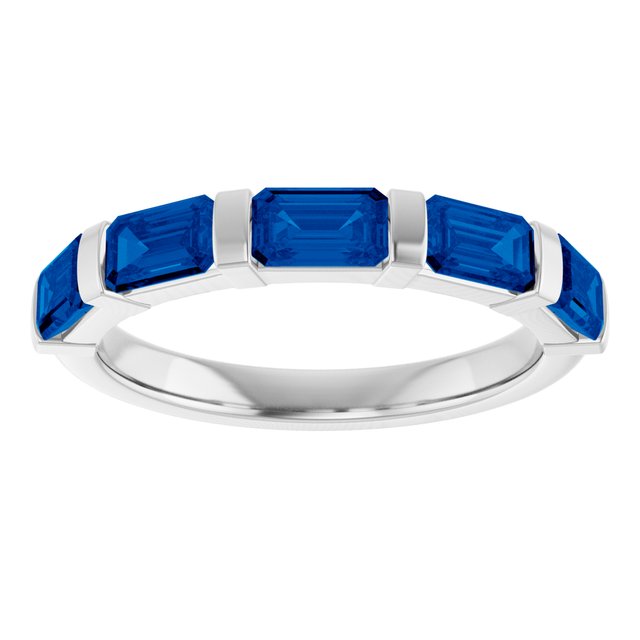 Natural Blue Sapphire | Emerald | 5 x 3mm | Lab-Grown Blue Sapphire | Emerald | 5 x 3mm