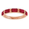 Natural Red Ruby | Emerald | 5 x 3mm | Lab-Grown Red Ruby | Emerald | 5 x 3mm