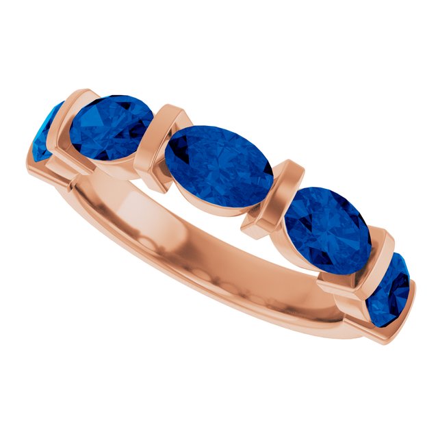 Lab-Grown Blue Sapphire | Oval | 6 x 4mm | Natural Blue Sapphire | Oval | 6 x 4mm