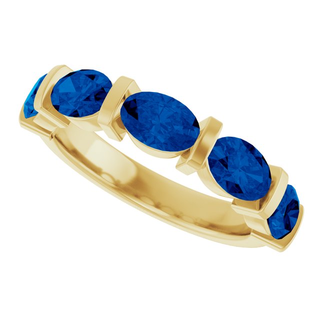 Natural Blue Sapphire | Oval | 6 x 4mm | Lab-Grown Blue Sapphire | Oval | 6 x 4mm