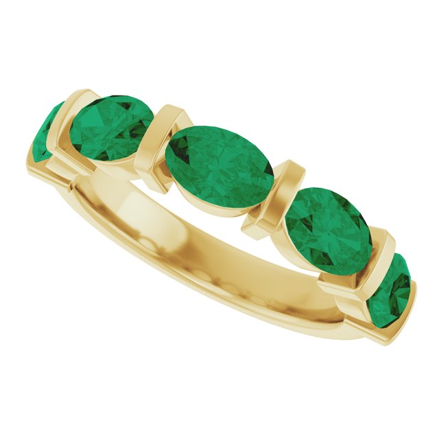 Lab-Grown Green Emerald | Oval | 6 x 4mm | Natural Green Emerald | Oval | 6 x 4mm