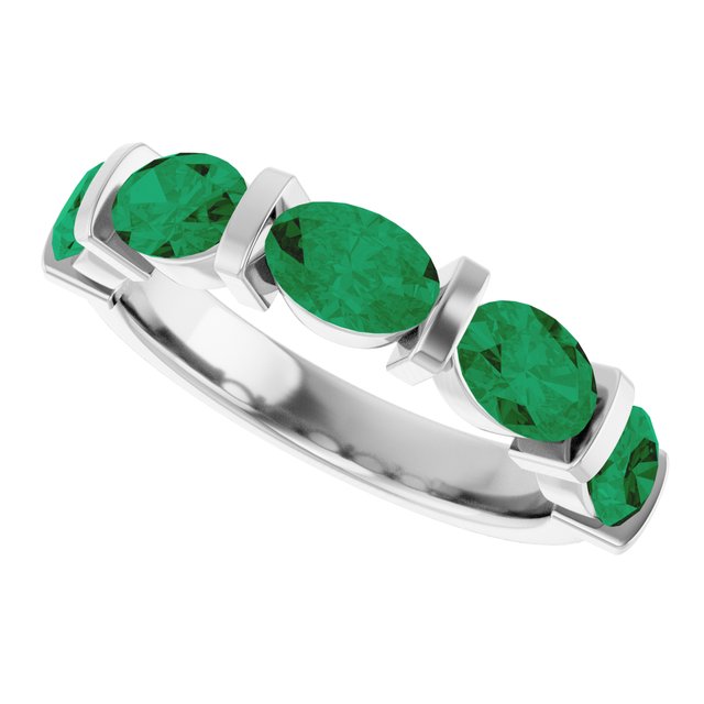 Lab-Grown Green Emerald | Oval | 6 x 4mm | Natural Green Emerald | Oval | 6 x 4mm
