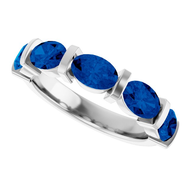 Lab-Grown Blue Sapphire | Oval | 6 x 4mm | Natural Blue Sapphire | Oval | 6 x 4mm
