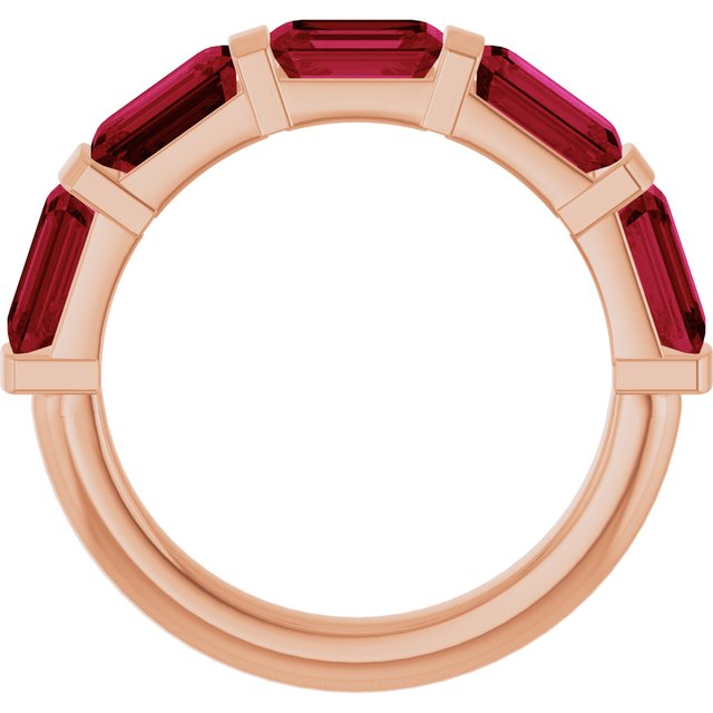 Natural Red Ruby | Emerald | 6 x 4mm | Lab-Grown Red Ruby | Emerald | 6 x 4mm