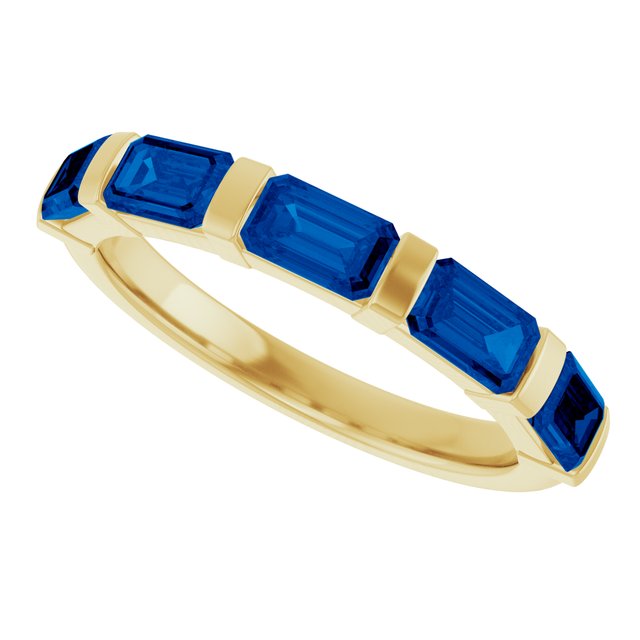 Natural Blue Sapphire | Emerald | 5 x 3mm | Lab-Grown Blue Sapphire | Emerald | 5 x 3mm