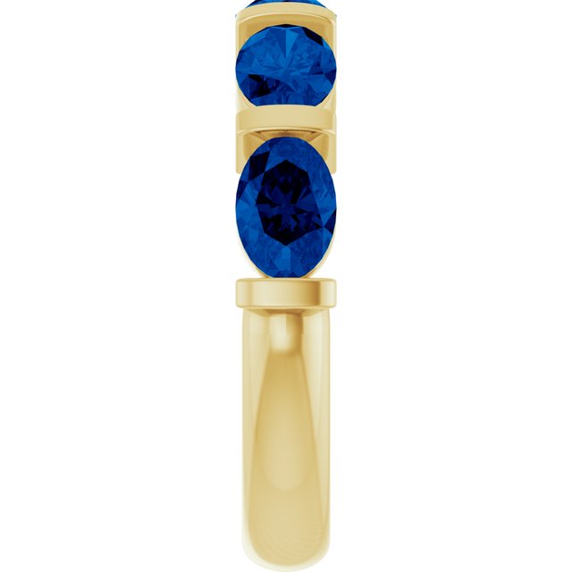 Natural Blue Sapphire | Oval | 6 x 4mm | Lab-Grown Blue Sapphire | Oval | 6 x 4mm