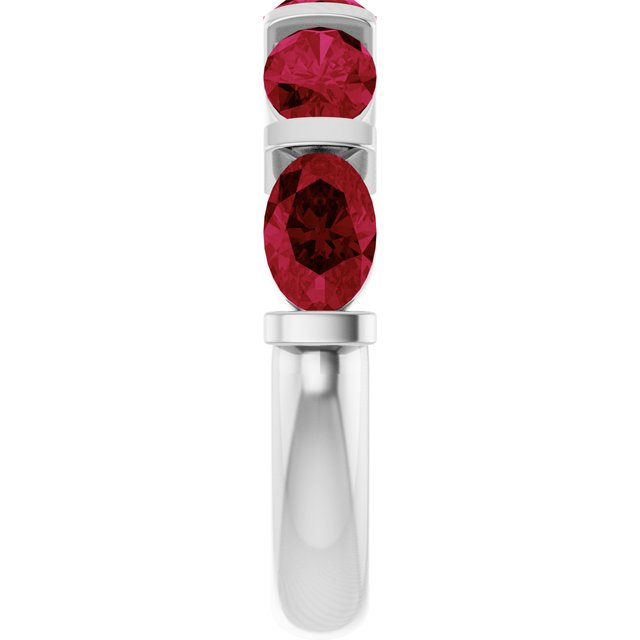 Natural Red Ruby | Oval | 6 x 4mm | Lab-Grown Red Ruby | Oval | 6 x 4mm