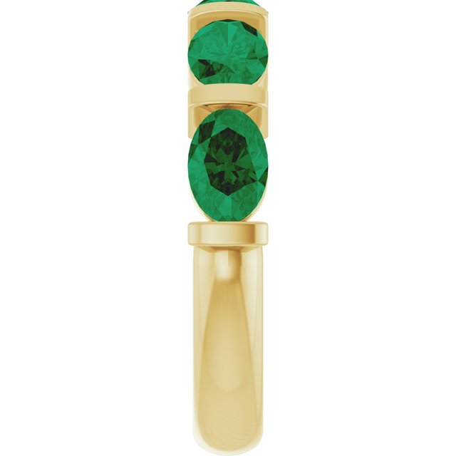 Lab-Grown Green Emerald | Oval | 6 x 4mm | Natural Green Emerald | Oval | 6 x 4mm