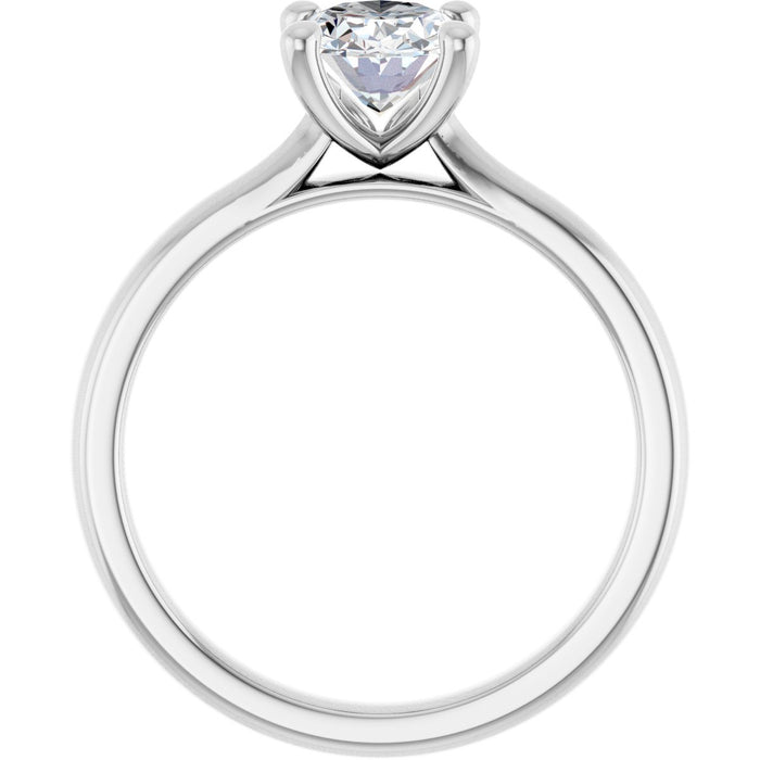 14K White | Oval