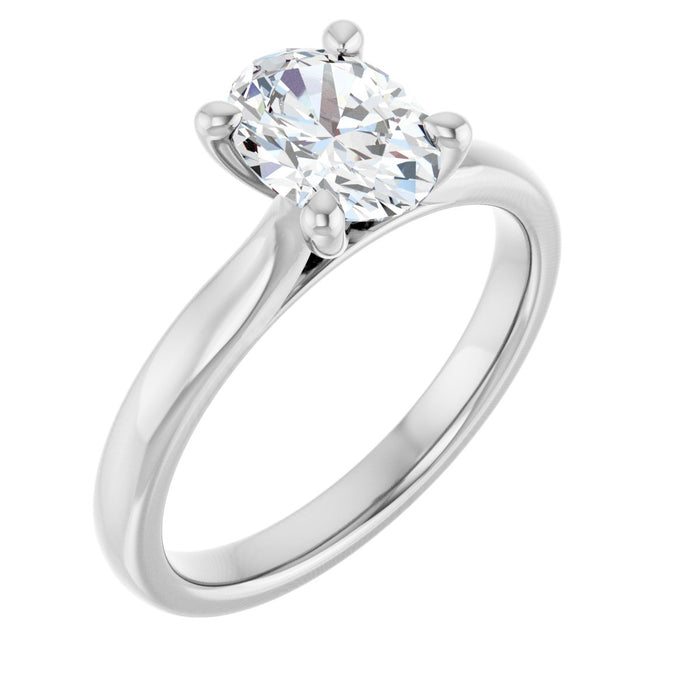 14K White | Oval