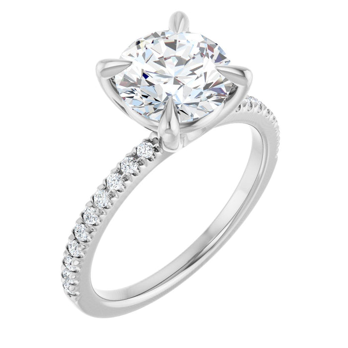 14K White | Round