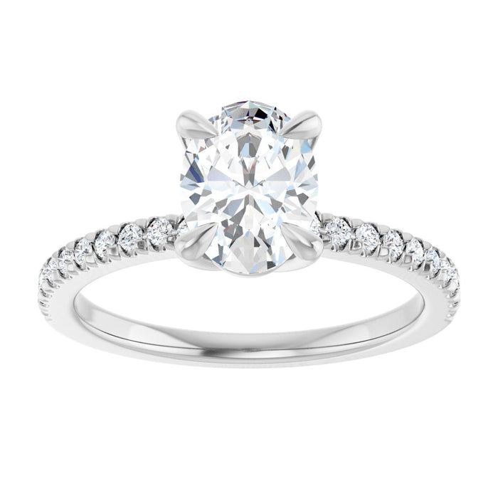 14K White | Oval