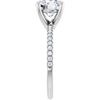 14K White | Round