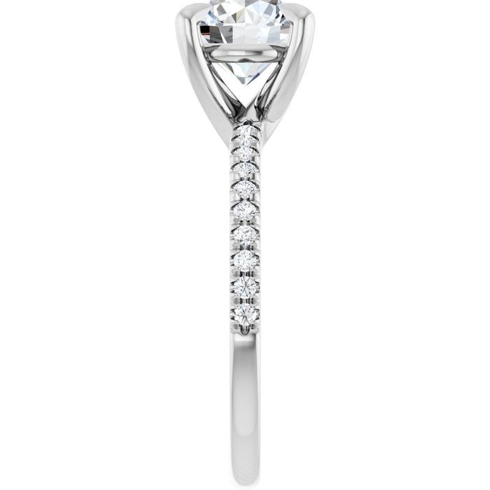 14K White | Round