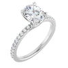 14K White | Oval