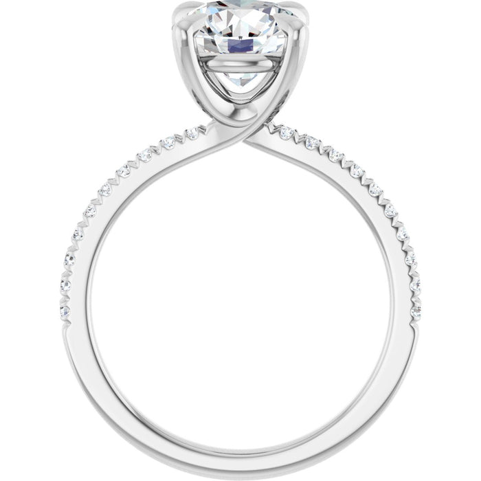 14K White | Round