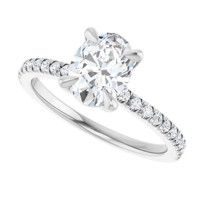 14K White | Oval