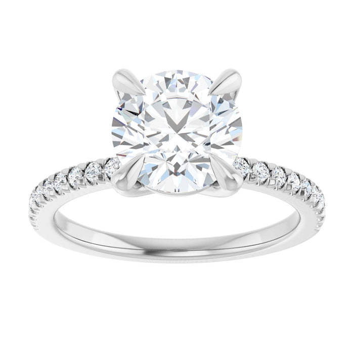 14K White | Round