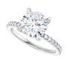 14K White | Round