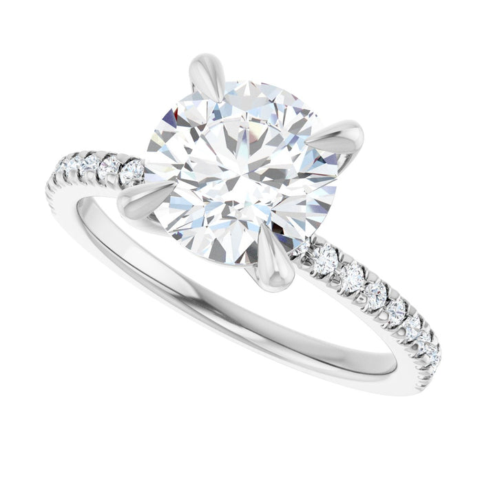 14K White | Round