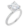 14K White | Asscher