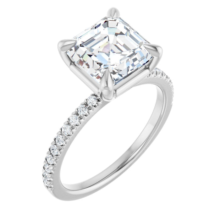 14K White | Asscher