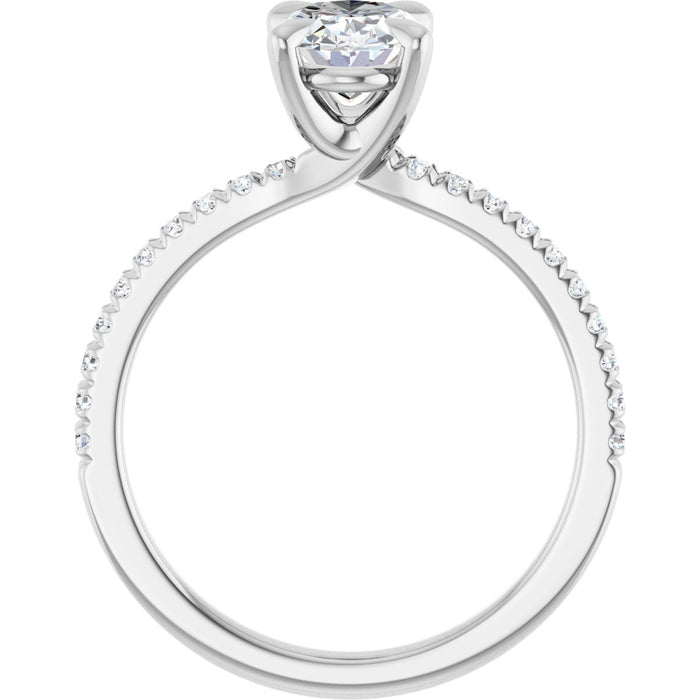 14K White | Oval