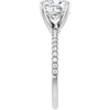 14K White | Cushion