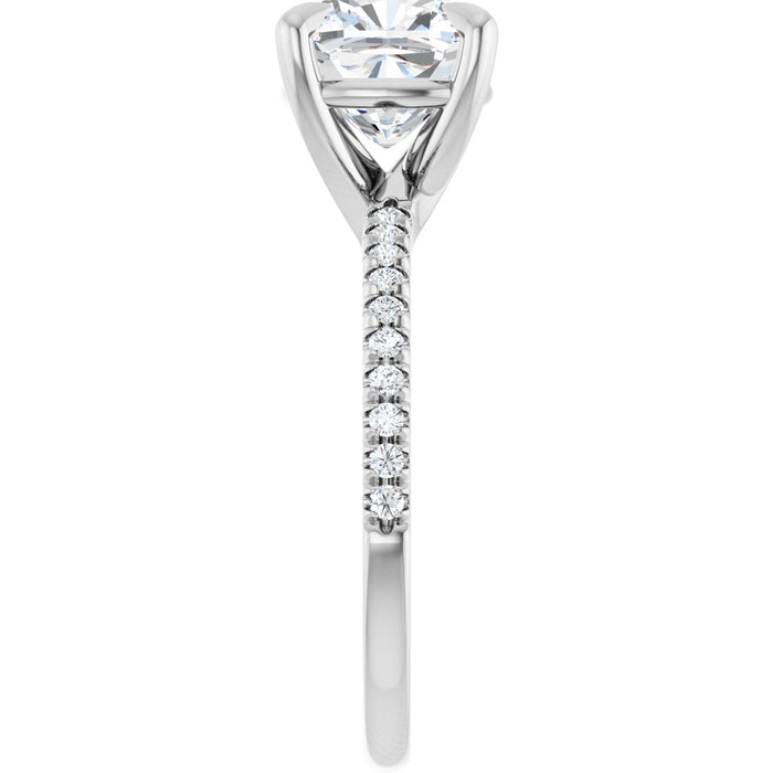 14K White | Cushion