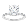14K White | Cushion