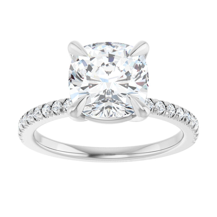 14K White | Cushion