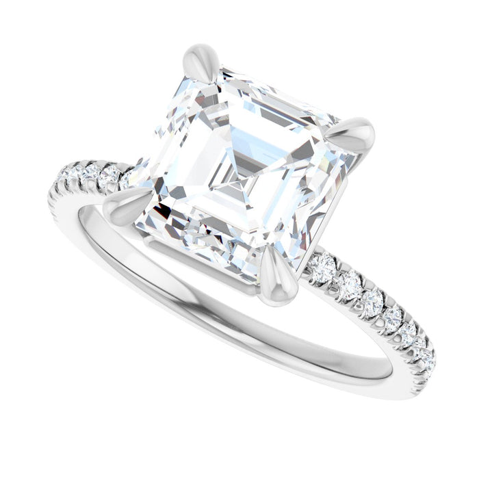 14K White | Asscher