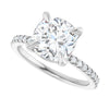 14K White | Cushion