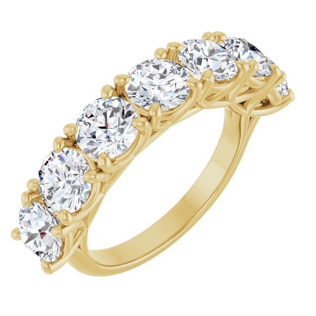 Seven-Stone Shared-Prong Diamond Anniversary Band — 10K Yellow Gold