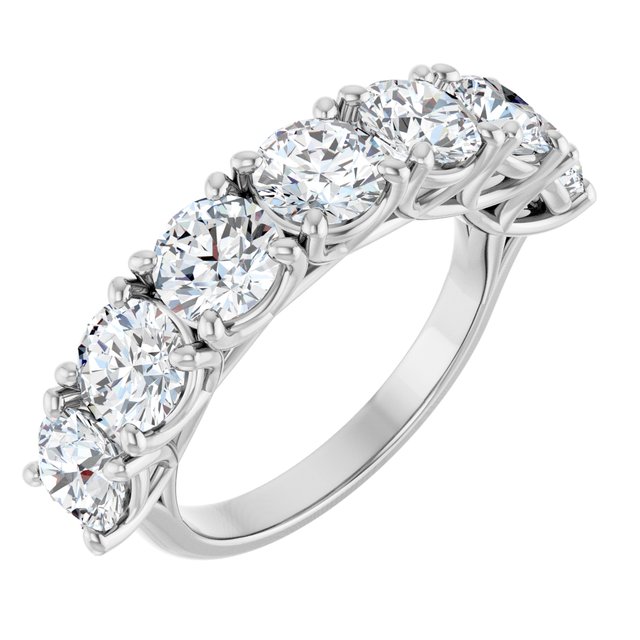 Seven-Stone Shared-Prong Diamond Anniversary Band — 10K White Gold
