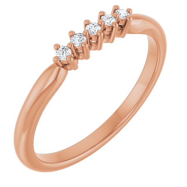 Scattered Five-Stone Diamond Anniversary Band — 10K Rose Gold