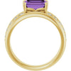 Natural Amethyst | Emerald | 8 x 6mm