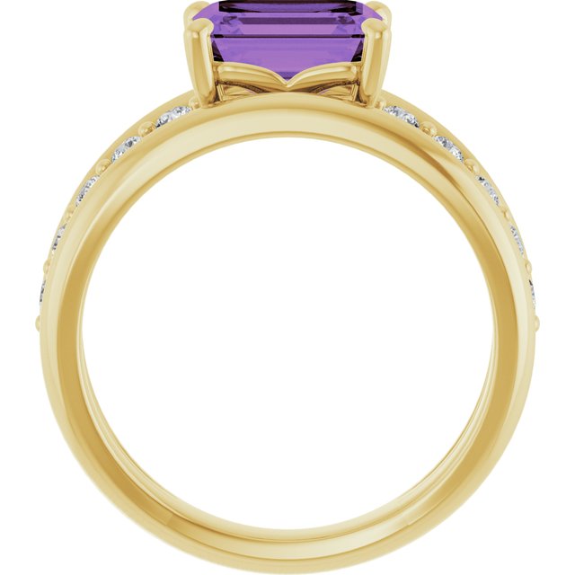Natural Amethyst | Emerald | 8 x 6mm