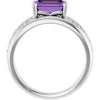 Natural Amethyst | Emerald | 8 x 6mm