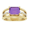 Natural Amethyst | Emerald | 8 x 6mm